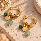 Emerald Earth Hoops