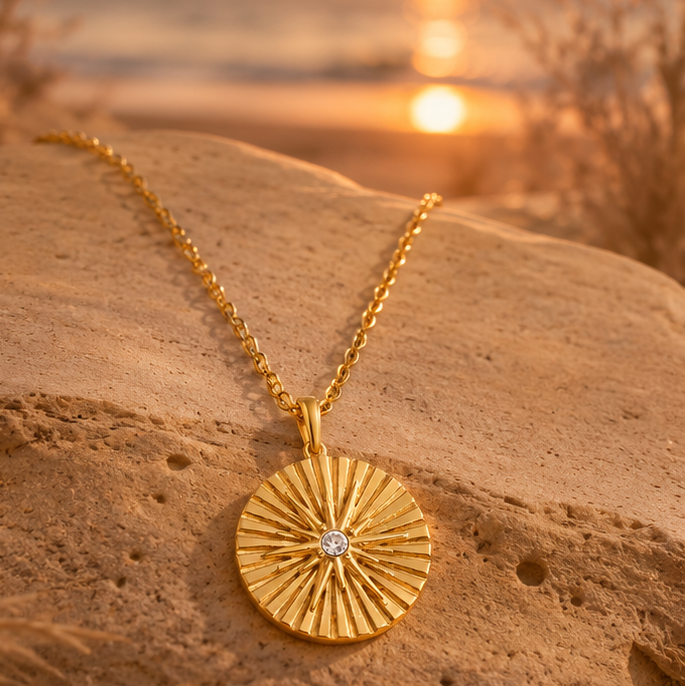 Golden Sunburst Necklace
