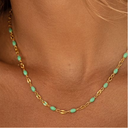 Tidal Light Aqua Necklace