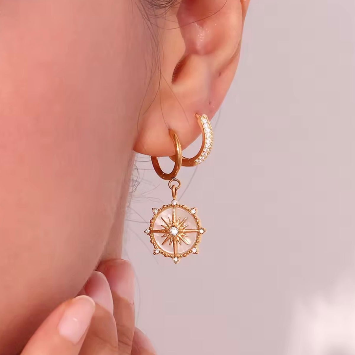 Solara Compass Earrings