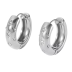 Silver Crystal Star Hoops